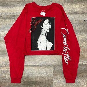 NWT Selena Crop Long sleeve Top